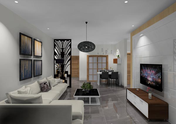 金艾陶家裝：佛山燈湖華府90㎡現(xiàn)代簡約裝修效果鑒賞