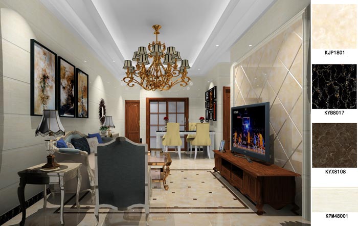 金艾陶家裝：東莞南城麗水佳園75㎡簡(jiǎn)歐風(fēng)格裝修鑒賞