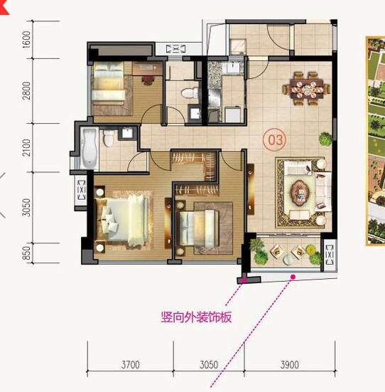 金艾陶家裝：佛山合景新鴻基·瀧景110㎡簡約現(xiàn)代裝修效果鑒賞