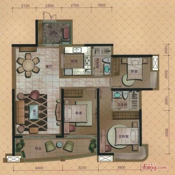 金艾陶家裝：佛山桂丹頤景園127㎡簡約現(xiàn)代裝修效果鑒賞