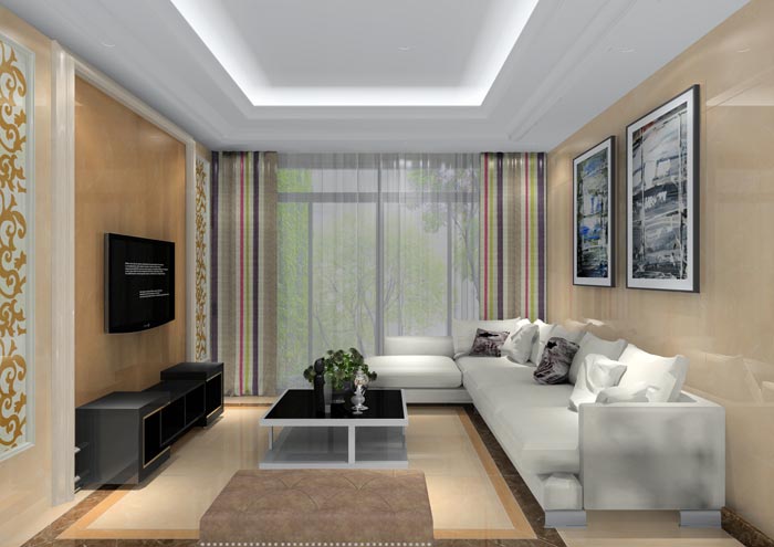 金艾陶家裝：佛山水悅龍灣89㎡現(xiàn)代簡約裝修效果鑒賞