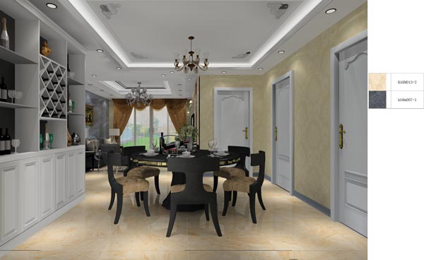 金艾陶家裝：井岡山和諧家園安置小區(qū)130㎡歐式風格裝修鑒賞