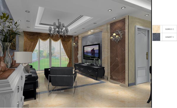 金艾陶家裝：井岡山和諧家園安置小區(qū)130㎡歐式風格裝修鑒賞