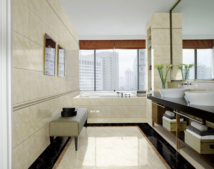 現(xiàn)代裝飾中，瓷磚已然不止是裝飾材料了，選好瓷磚不僅可以免除裝修后顧之憂，更能使家居空間設(shè)計(jì)感油然而生。衛(wèi)生間作為家居空間尤為重要的地方，如何選擇瓷磚是評(píng)判衛(wèi)生間好壞的主要表現(xiàn)。