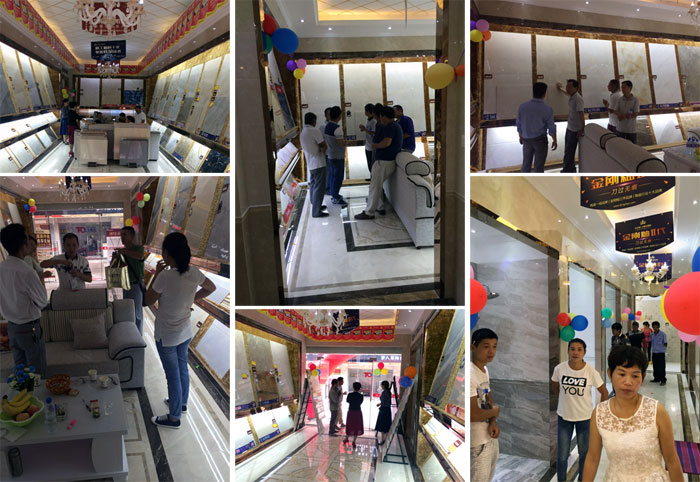 陶瓷一線品牌金艾陶瓷磚都昌店周年慶簽單不斷，捷報(bào)來(lái)襲
