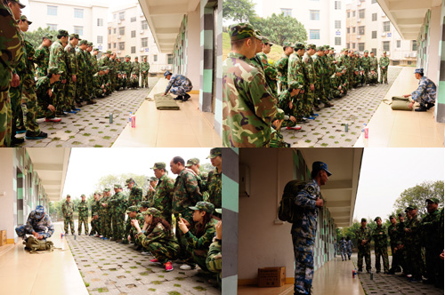 金艾陶在廣州黃埔軍校進(jìn)行軍事拓展特訓(xùn)