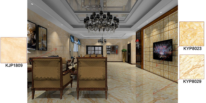 佛山萬(wàn)科·湖岸裝修案例客廳效果圖