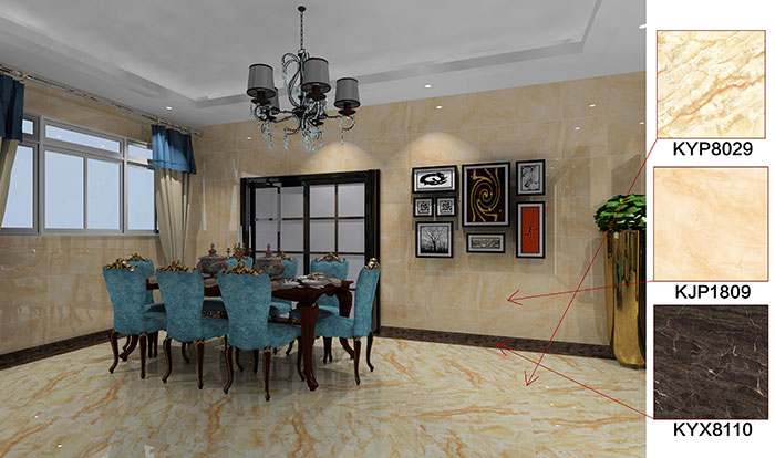 佛山萬(wàn)科·湖岸裝修案例餐廳效果圖